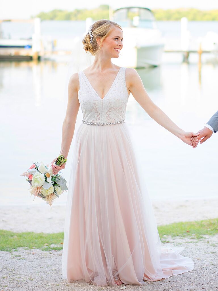 light pink dress wedding