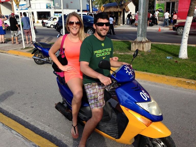 On our first cruise together one of our ports was Cozumel, Mexico, where we rented this questionable scooter to explore the city.