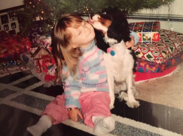 As a toddler, Lauren loved animals (especially her dog Sergio)