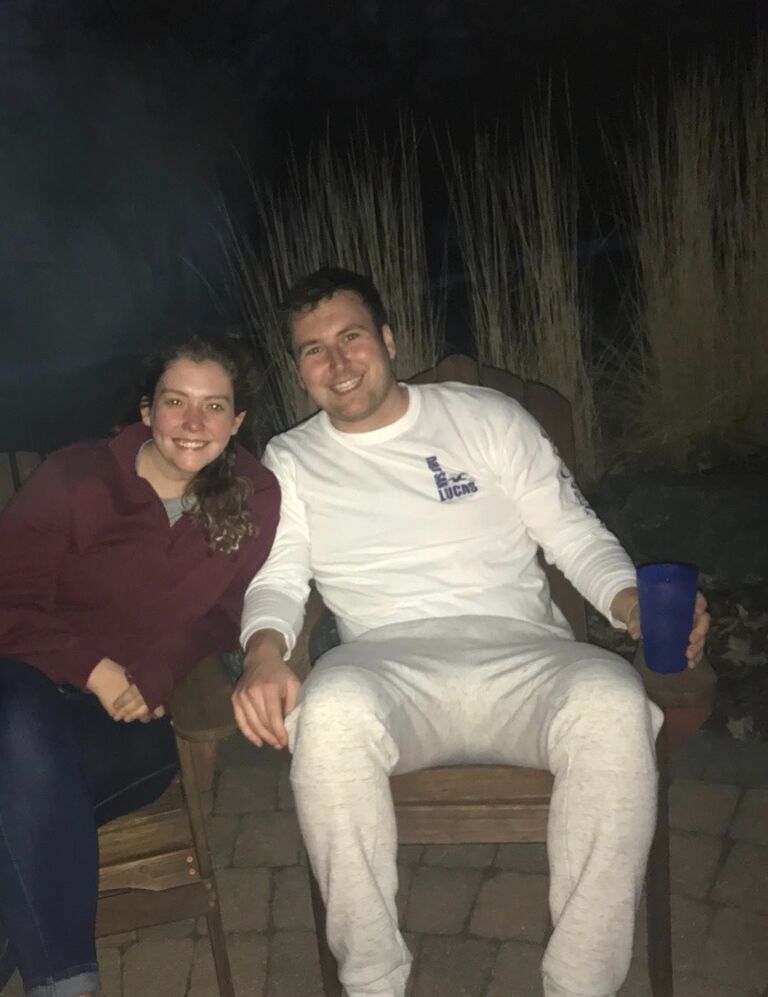 Celebration of Nick's 24th birthday with a bonfire in Jim and Jan's backyard!