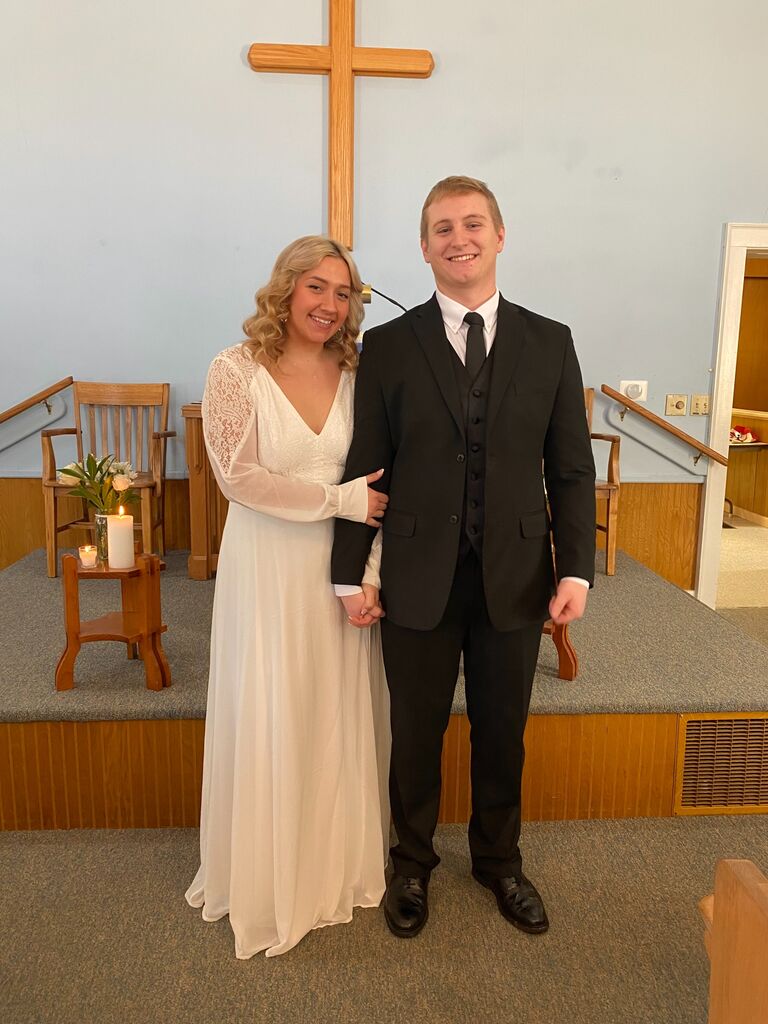 At 11AM in Andover Community Church, we got married before God and a handful of close family members by a friend of ours.