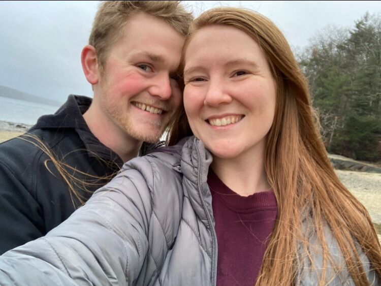Our first real date at Dodge Point Nature Preserve in Damariscotta, ME.