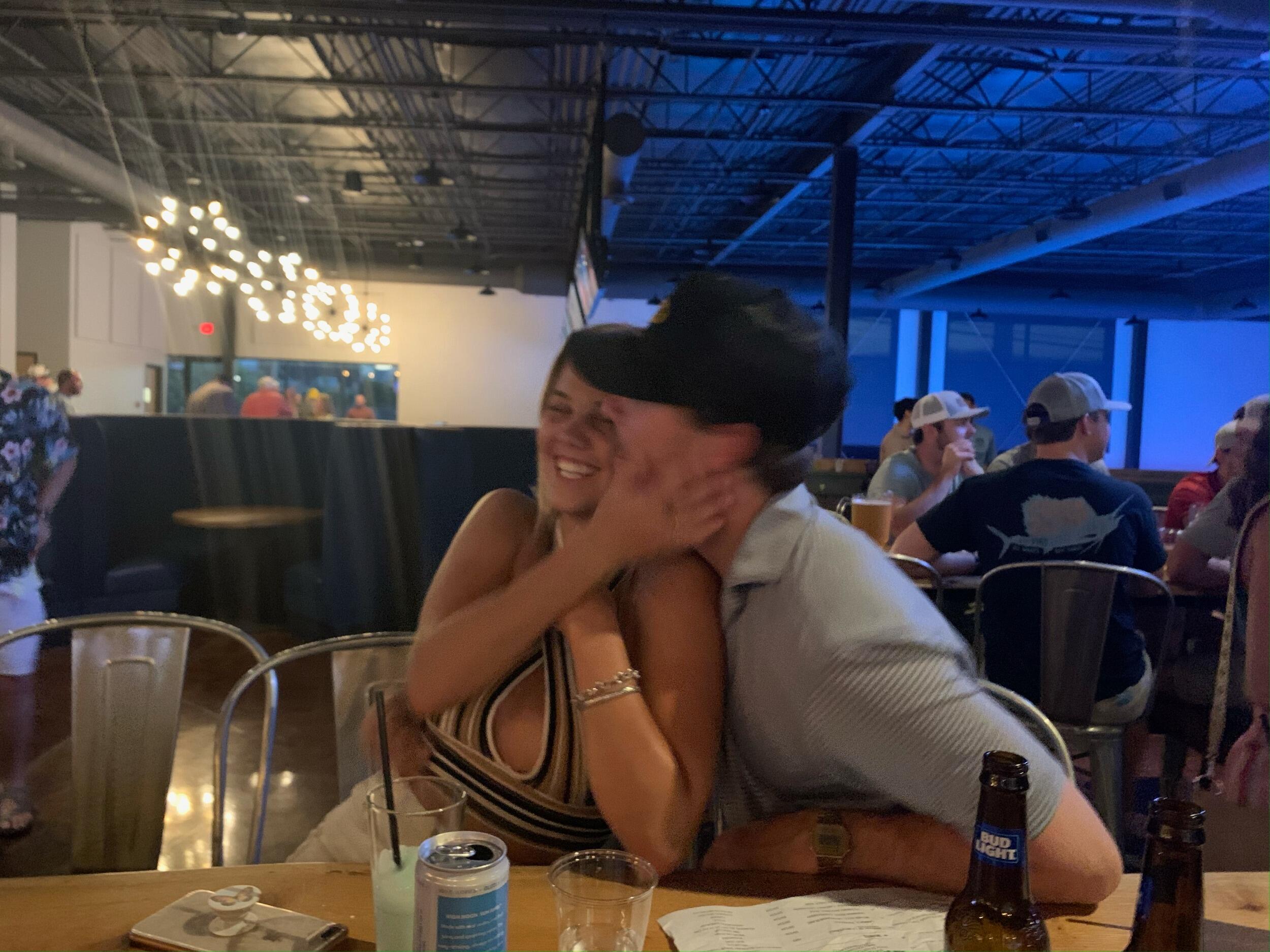 The night we started dating. Went out with all of our friends at RCR to celebrate!!