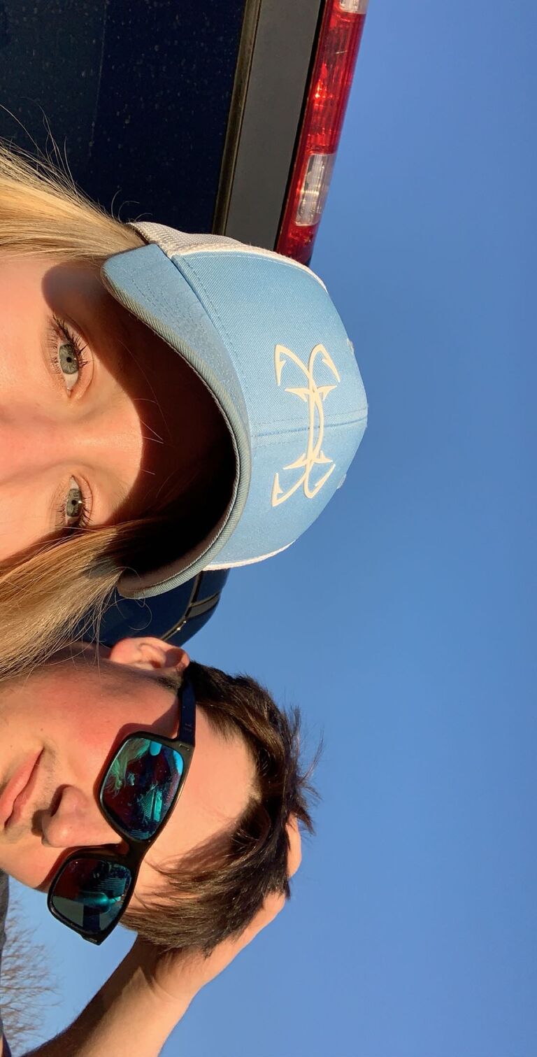Andrew messaged Emily about the church she goes to, Lighthouse of Hope, and went to church with her the following Sunday. After multiple ice cream dates every Thursday after he came home from working in Virginia, they began “officially” dating on March 6th, 2020.