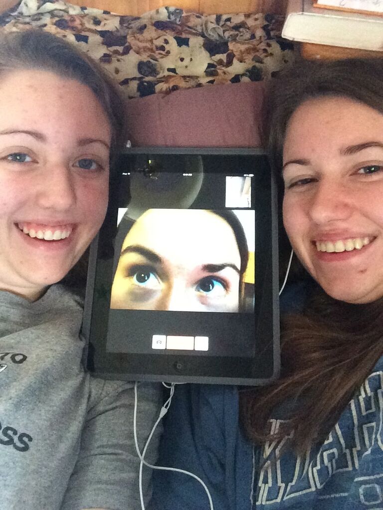 At some point our High school had the great idea to give us all IPads. This meant for us that even when we were in different places we could stay close. We would stay up for hours just talking and we would show up on a screen at family events. Taylor started being known as the IPad girl in Emily's family.