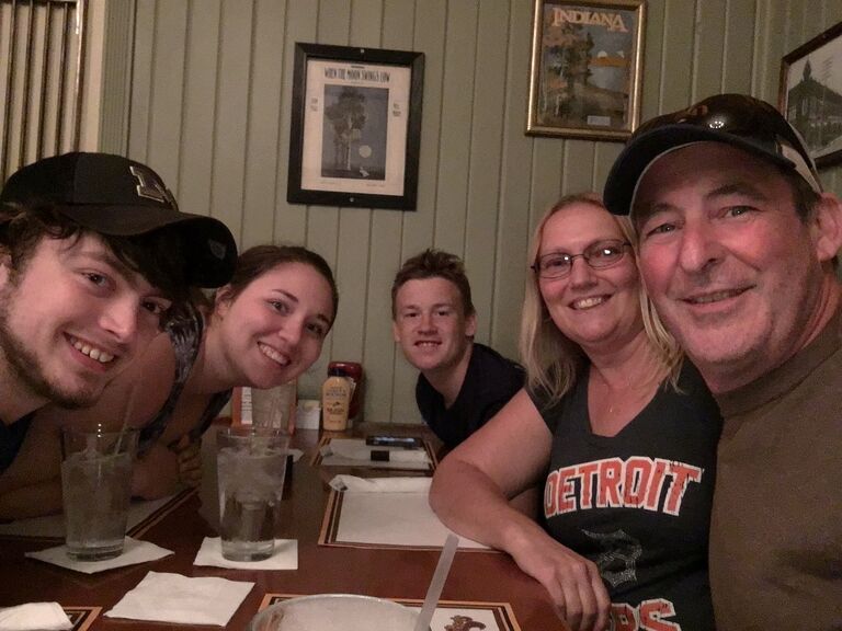 Met Olivias Mom, Stepdad, and brother in South Haven for dinner. About 7 months.