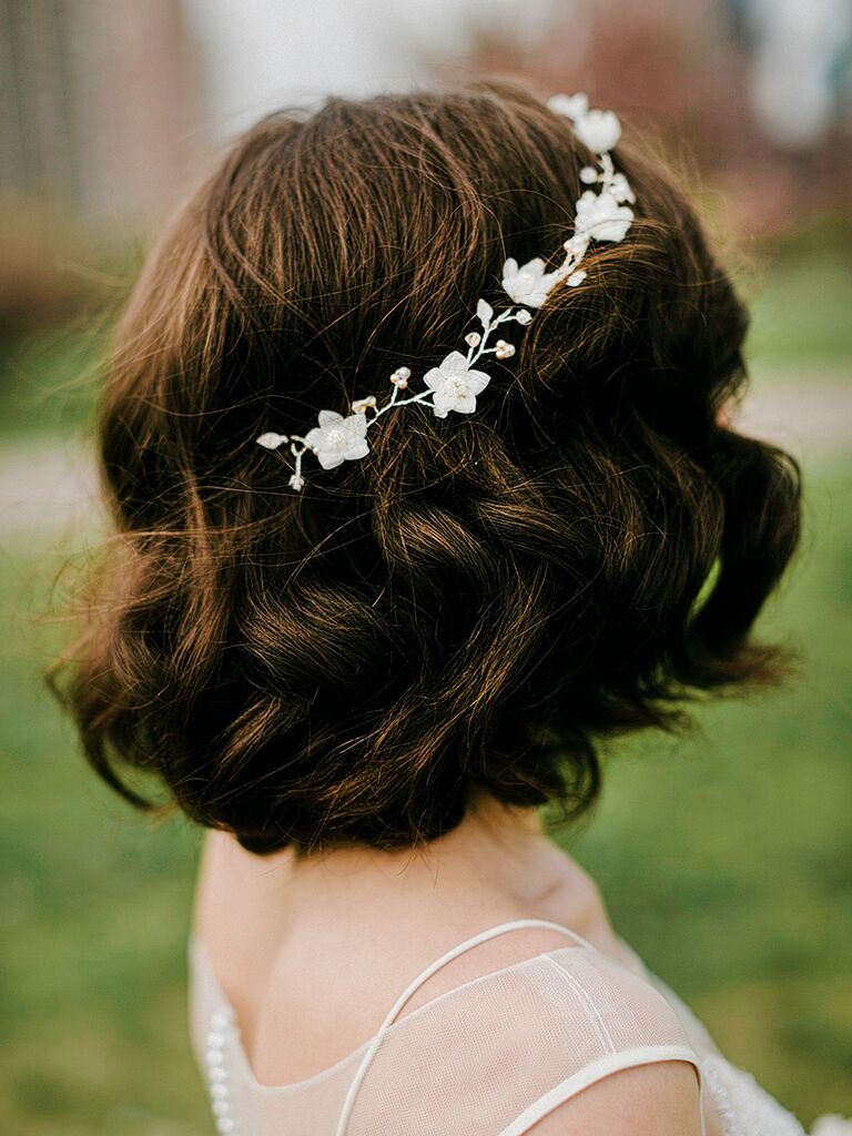 Image of wedding hairstyles for short brown hair