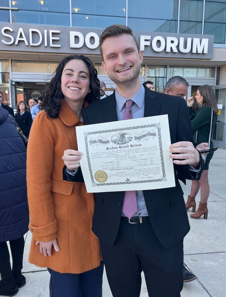 Josh officially became the lawyer in the family. {Fun Fact: to maximize trauma, the State of Illinois made Josh say his lawyer oath in the same room where he took the Bar Exam months earlier!}