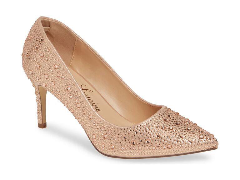 rose gold mother of the bride shoes