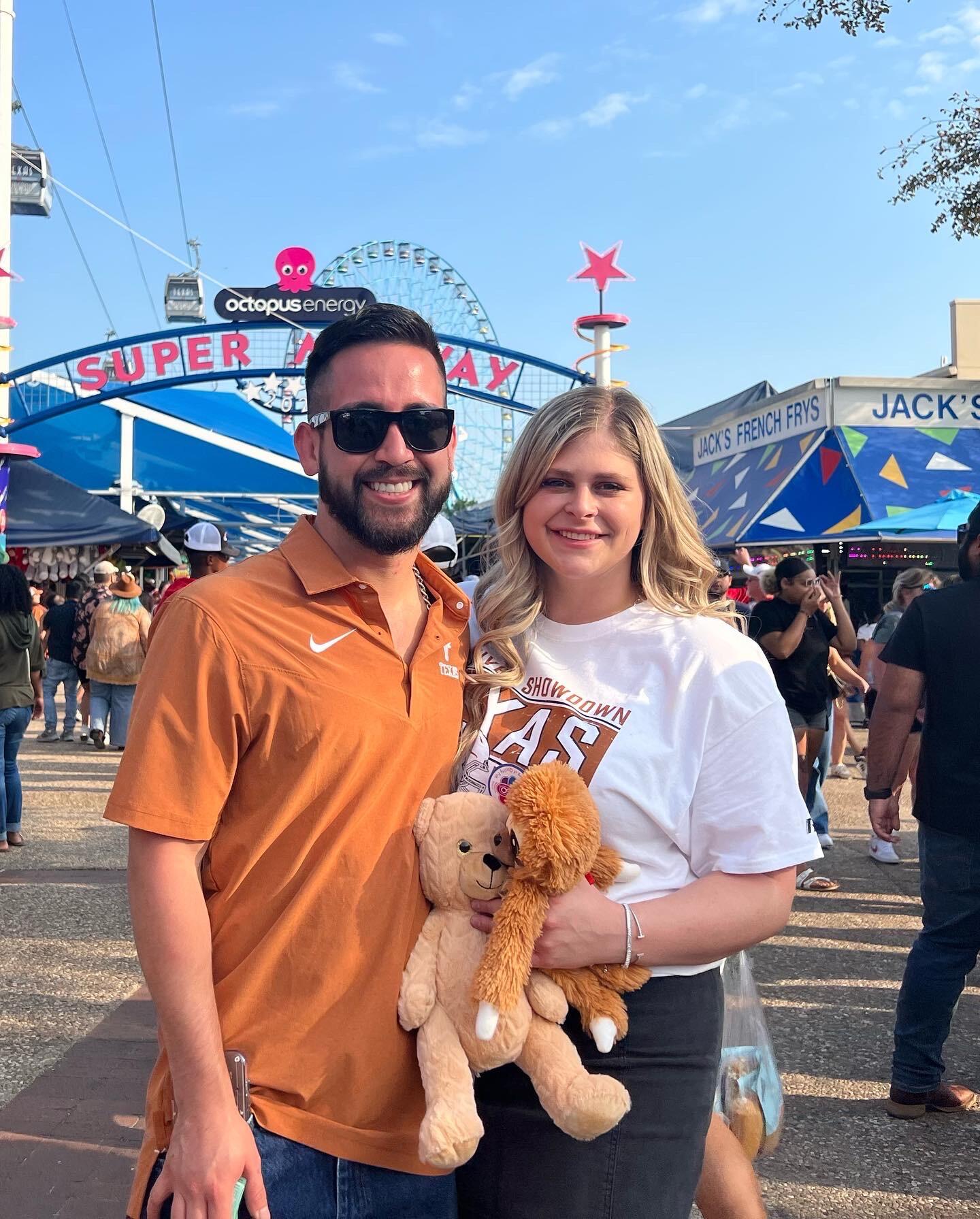 Celebrated James being a UT alum by going to the UT vs OU game- Hook ‘em!