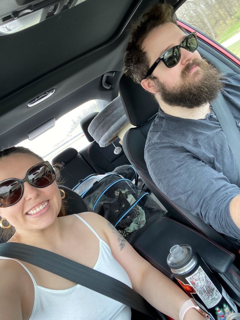 Driving cross country with Nyx from MN to CA (she hated it)