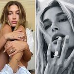 Hailey Bieber's wedding ring stack