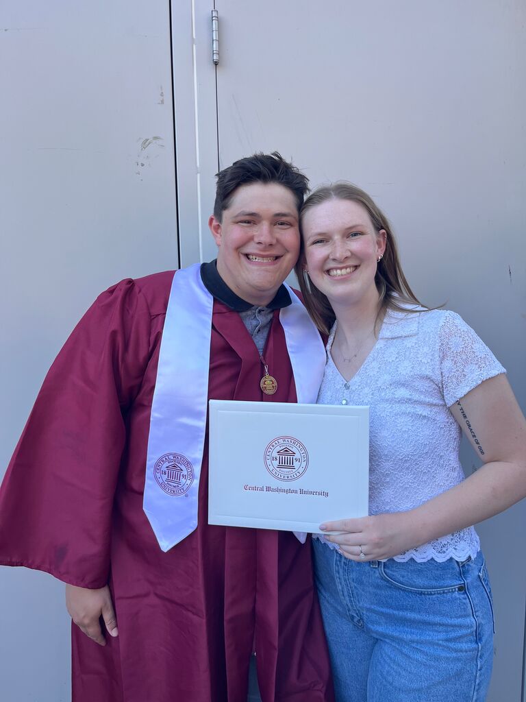 It was Deacon's time to receive the diploma! 