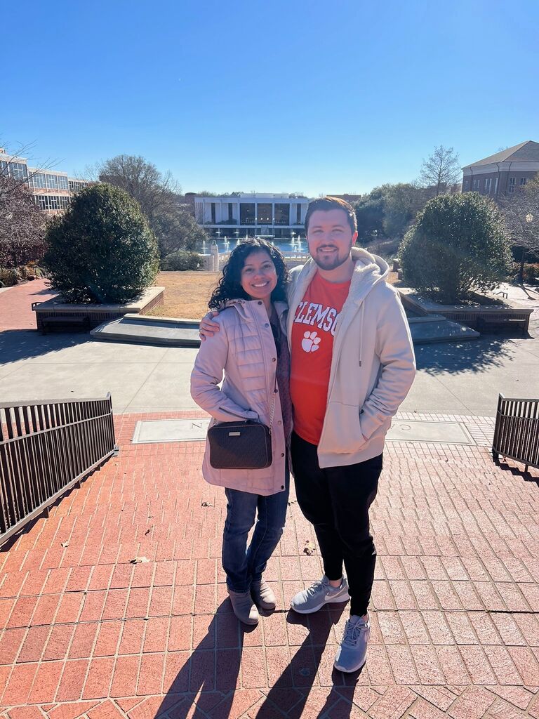 Sanisa got a frigidly quick tour of Clemson