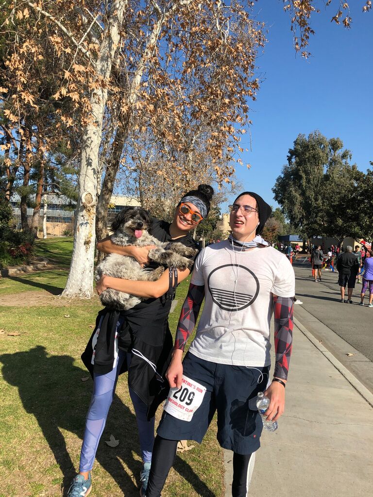 After our reconnection at the Rio Bravo Rumble. This was our first 5k that we did together. The Valentines Day Run at California State University of Bakersfield. 