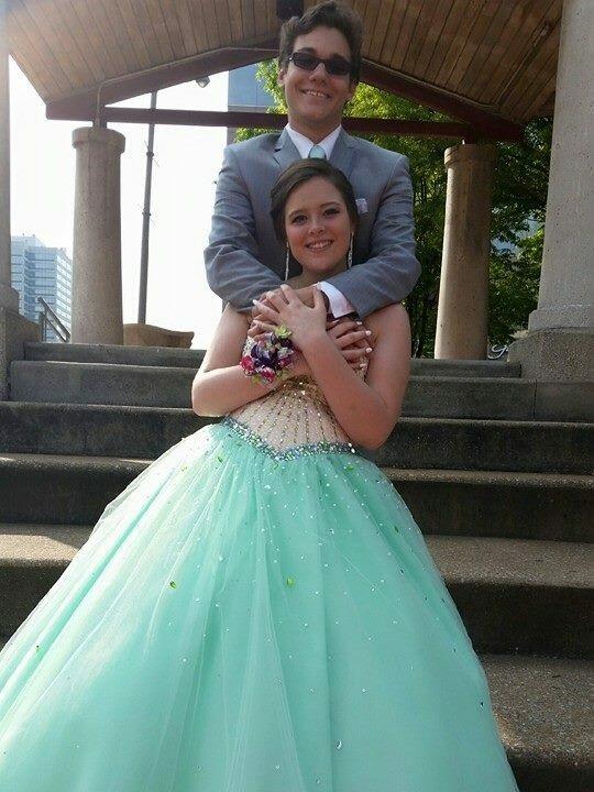 Courtney dragged Greg back to their high school in 2015 to be her prom date! This is almost 1 year of dating. 