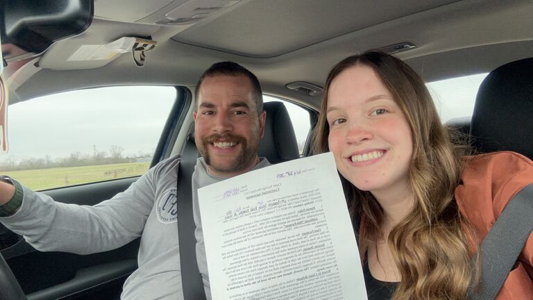 The day we signed for our venue