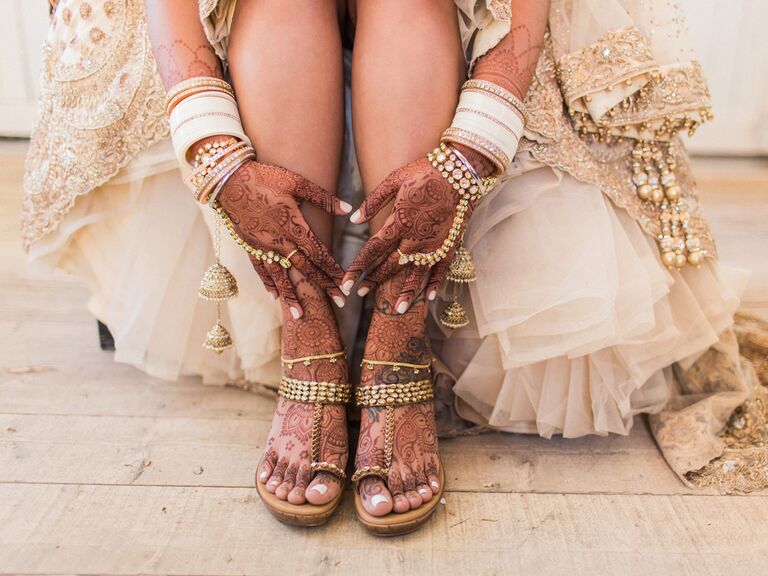 Hand and foot henna tattoos