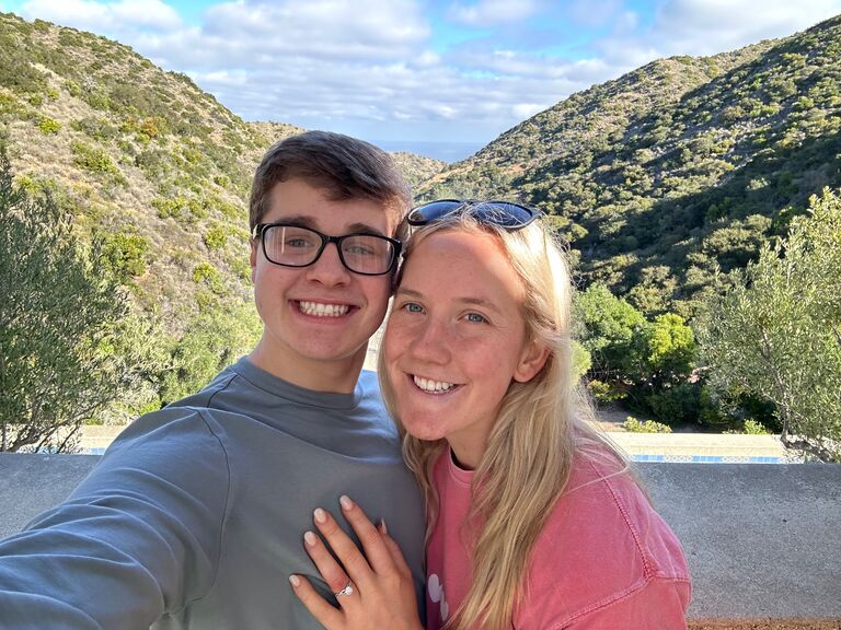 Josh proposed in Catalina Island while they were on a cruise. And Kelsey obviously said YES! (Otherwise you wouldn't be on this website right now)