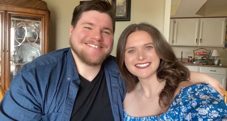 Celebrating our engagement with Brandon's family.
