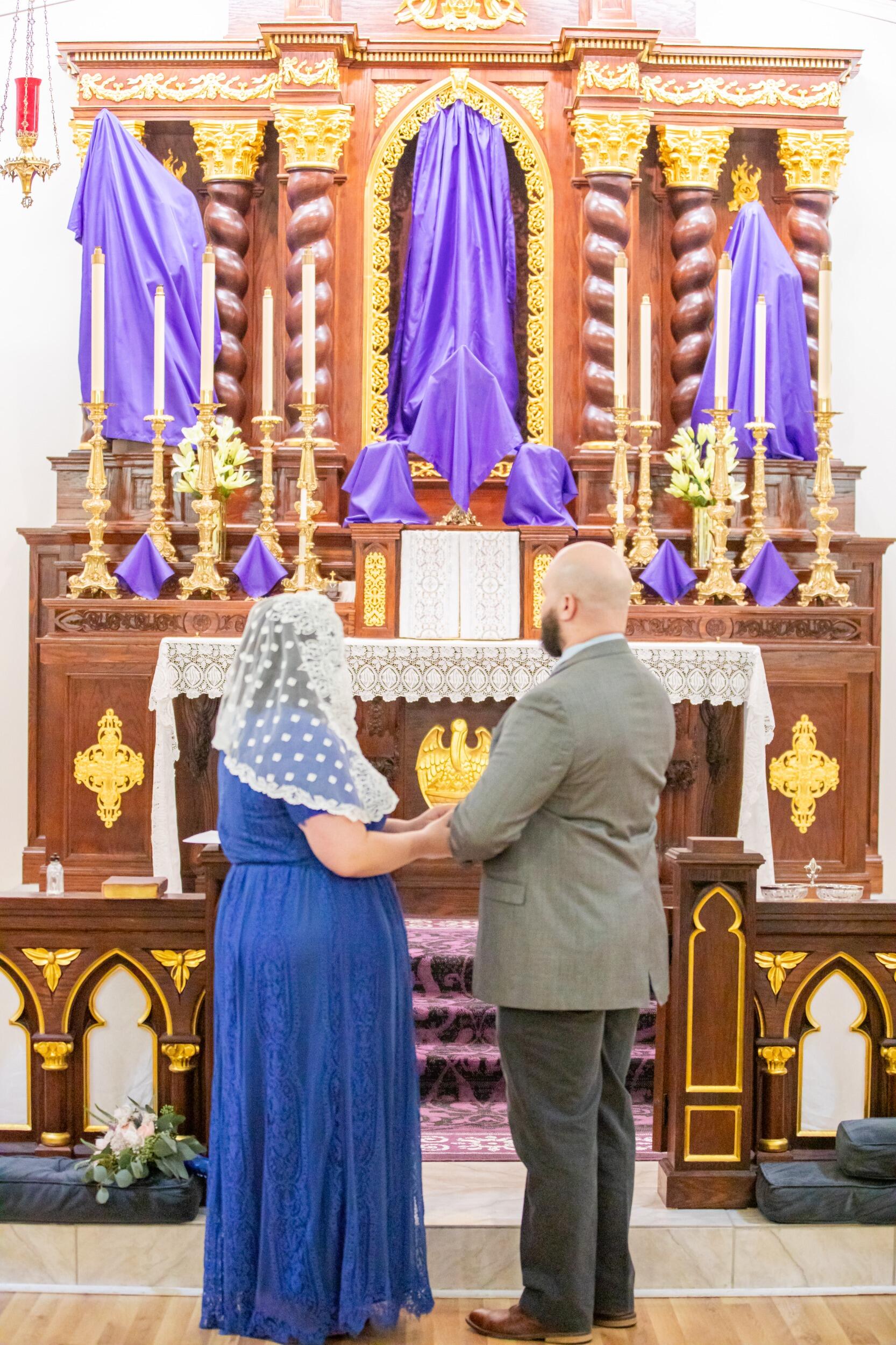 Receiving the Rite of Betrothal Blessing on the Feast of St. Joseph!