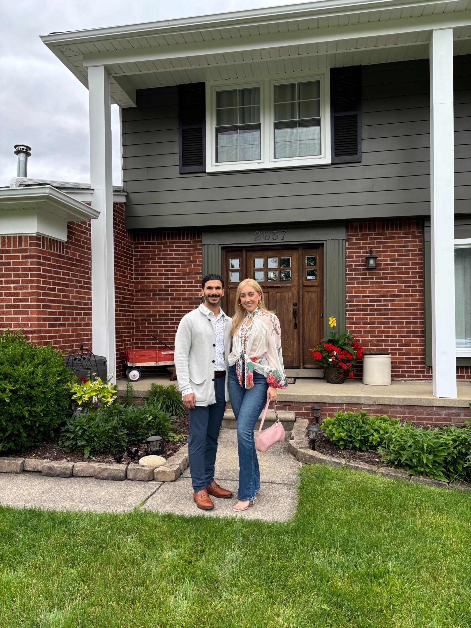When we closed on our first home on Melissa's birthday. Such a special day!