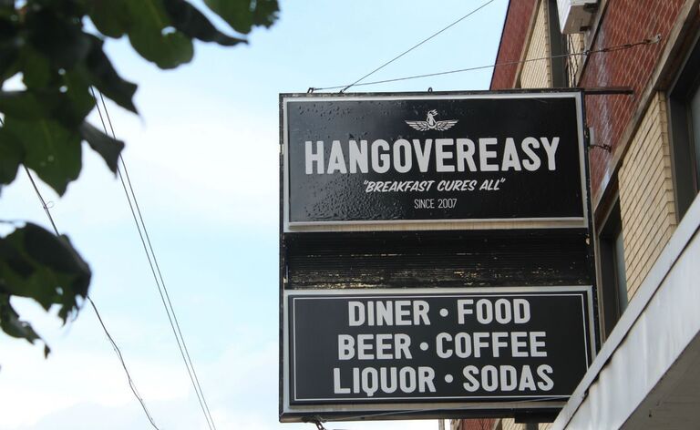 Travis asked Tiffany to breakfast the next morning.  

Tiffany chose hangover easy for their mimosas and good food. 

Tiffany and Travis both had too many mimosas that morning... 