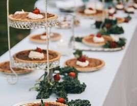 Chocolate pecan pies at wedding reception