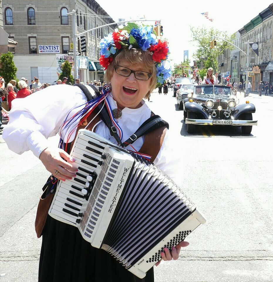 Female accordion player for Oktoberfest party