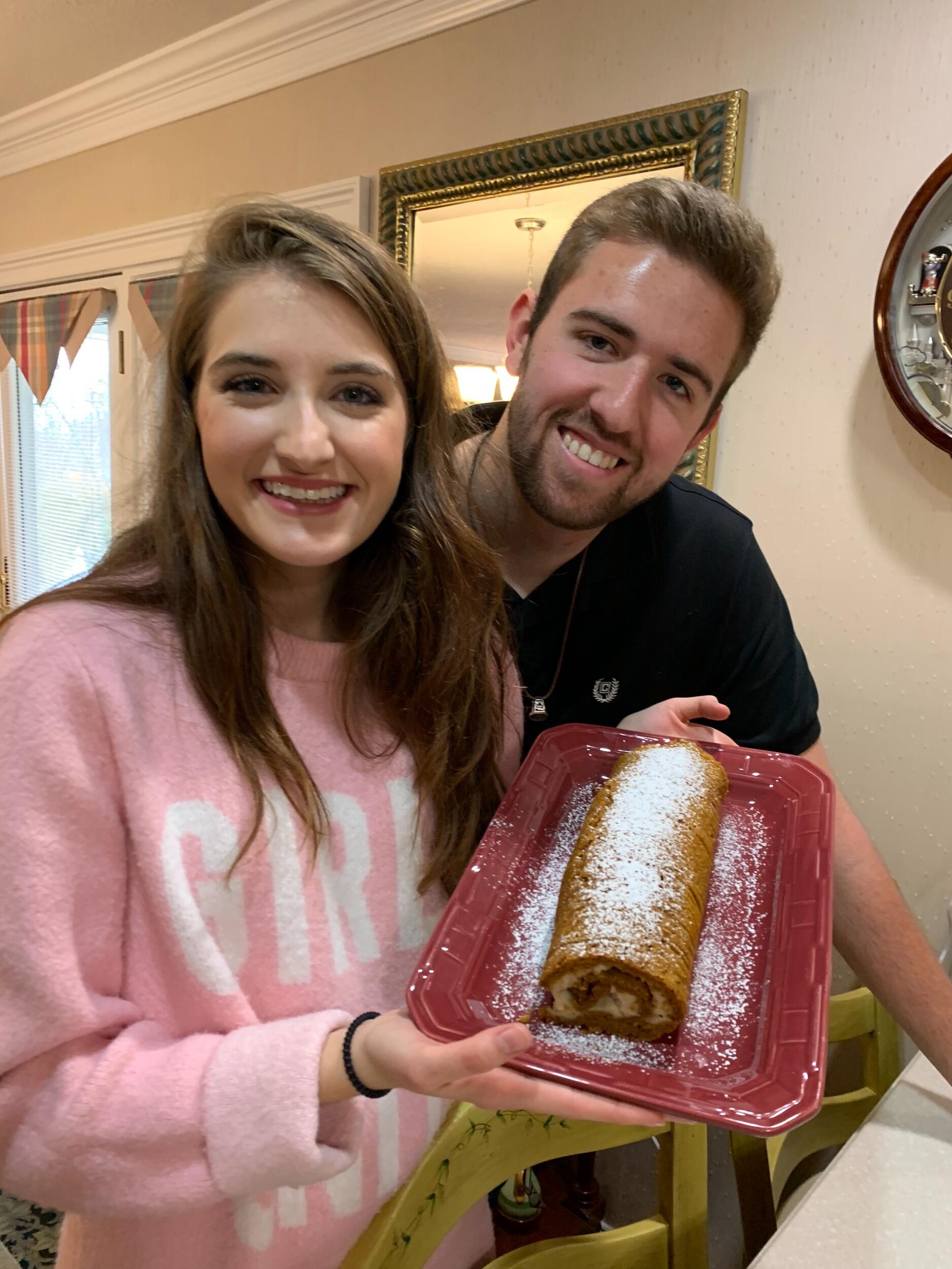 Our first Thanksgiving together, when we began baking and cooking together frequently.