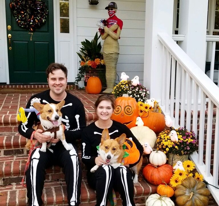 Evin, John, and the boys, enjoyed dressing up for Halloween, as they awaited all the trick-or-treaters! 