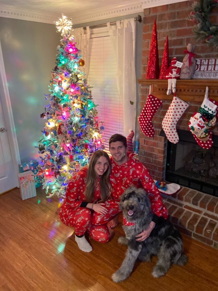 First Christmas with our fur baby, Hudson!