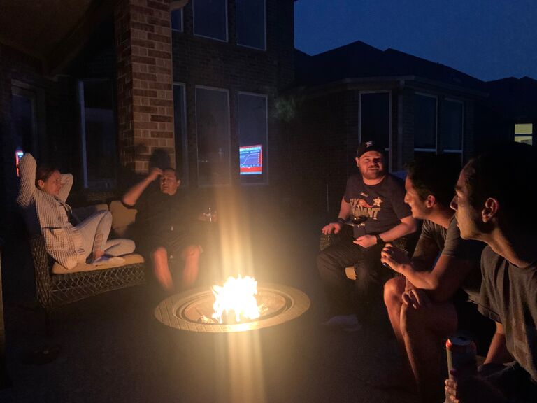 A typical Friday night during COVID. 