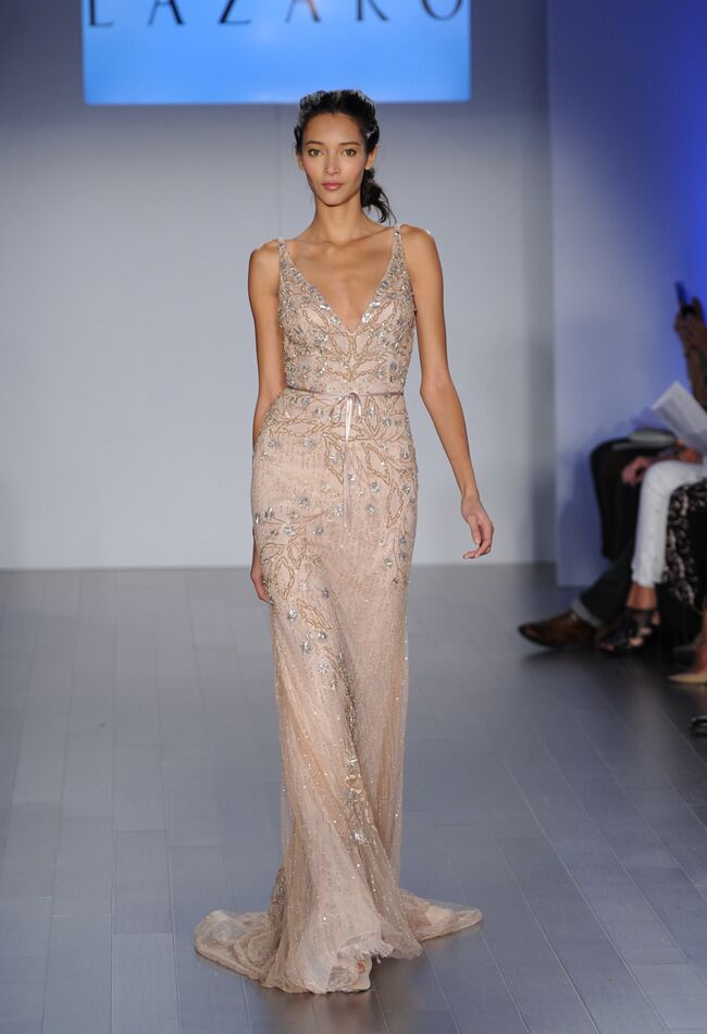 Lazaro Spring 2015 Wedding Dresses Feature Unique Colors and Intricate ...