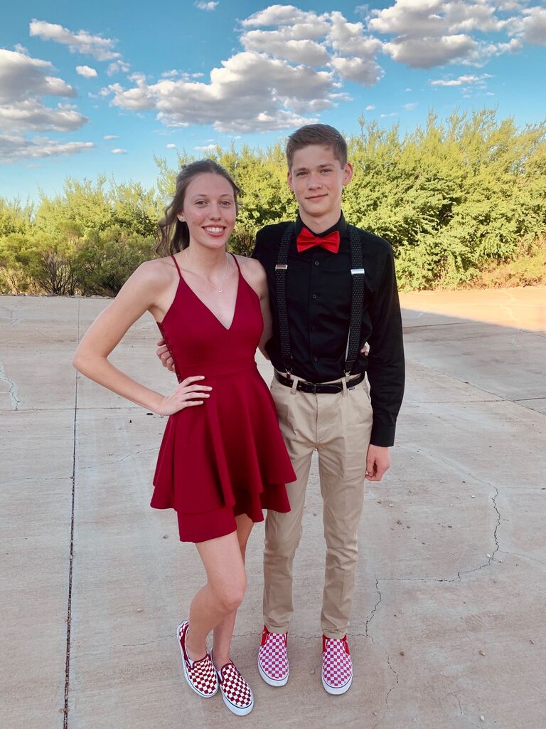 We had our first official date about a month later. This was our sophomore homecoming.