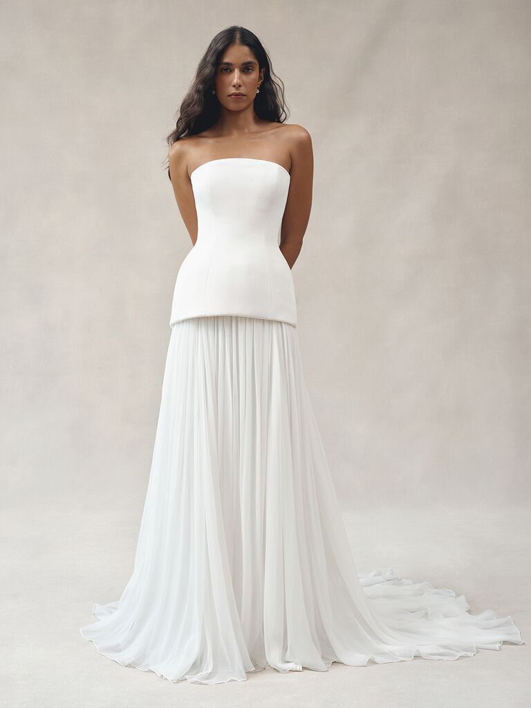 Alexandra Grecco elongated waist wedding dress