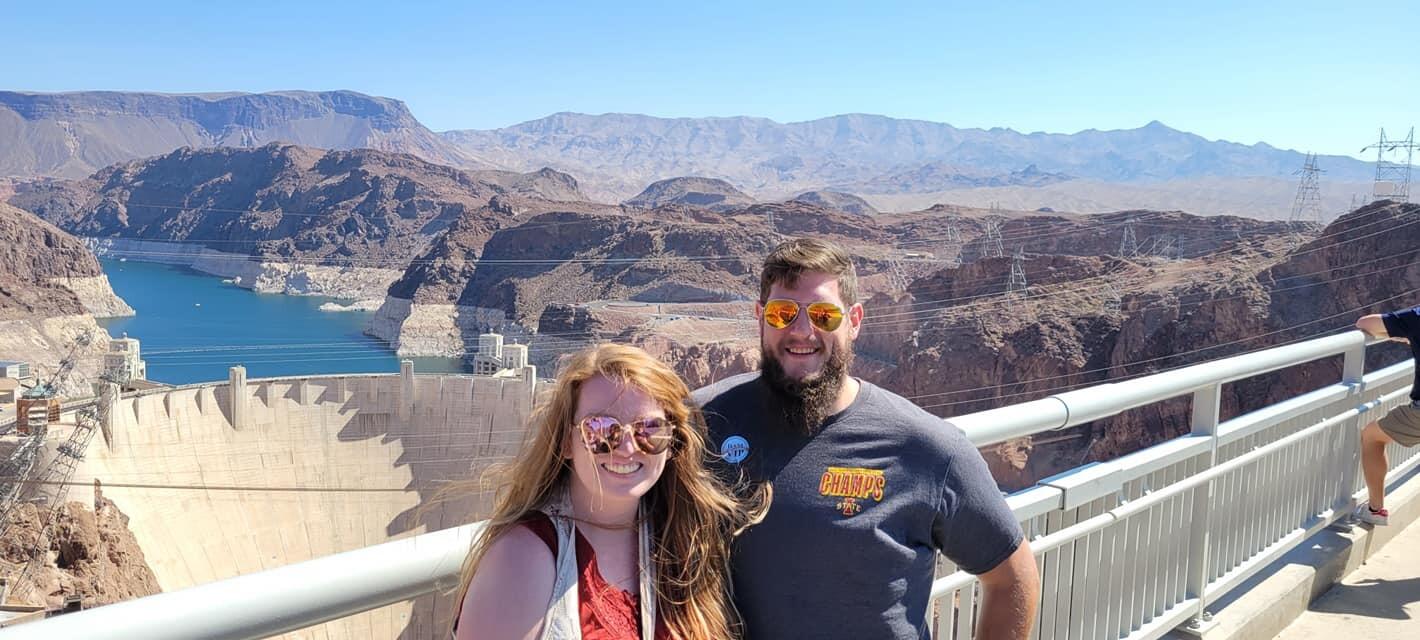 Their most recent trip, their mutual love of traveling, historic landmarks, and the cyclones brought them to the Hoover Dam during a visit to Las Vegas to watch their favorite football team play. 