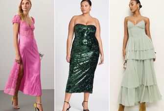 Three trending wedding guest dresses for 2025