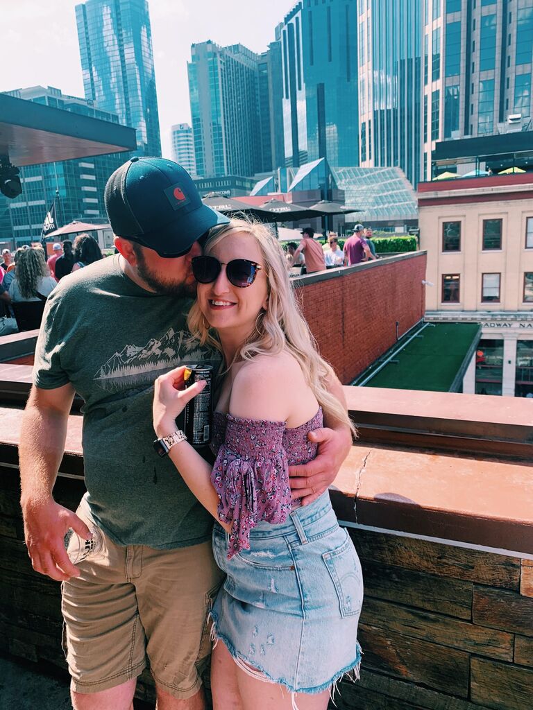 Kayla traveled with Jake's family to Nashville. This is the couple's favorite trip together.