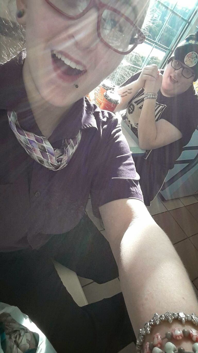 We met while working together at McDonalds. Cassandra started working there in late 2011, and Jackson started in late 2012. However, our schedules were very different and we didn't meet each other for a few months. Our friendship began in the summer of 2013 and we became close best friends officially on October 28th, 2013, the first day we hungout outside of work hours.