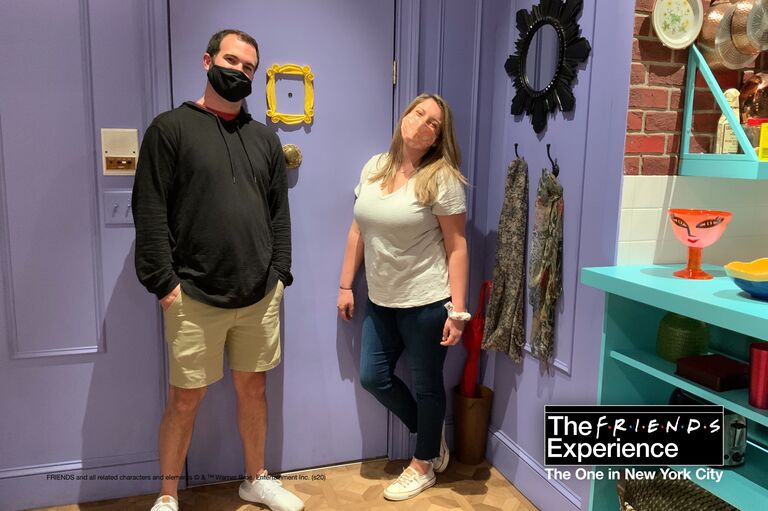 Kyle surprised Sam with a trip to NYC to see the Friends exhibit!