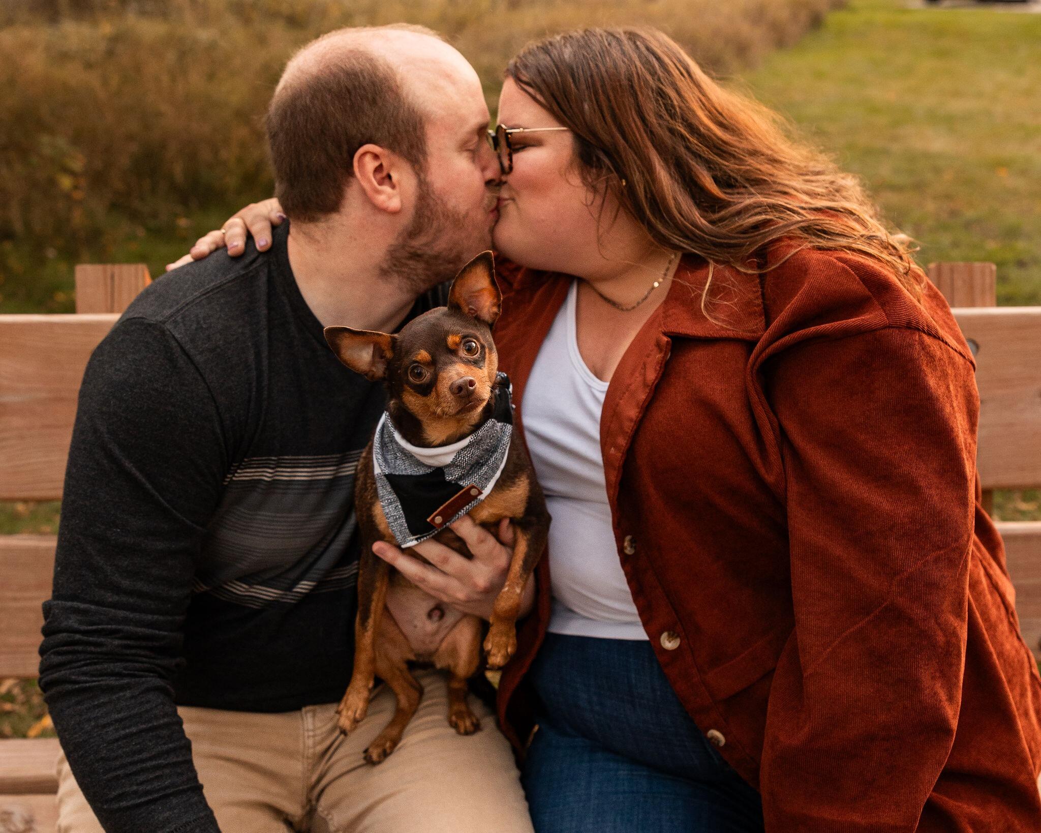 Engagement pics featuring the star of the show, Bandit. 