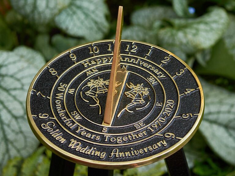 50th anniversary sundial gift for parents