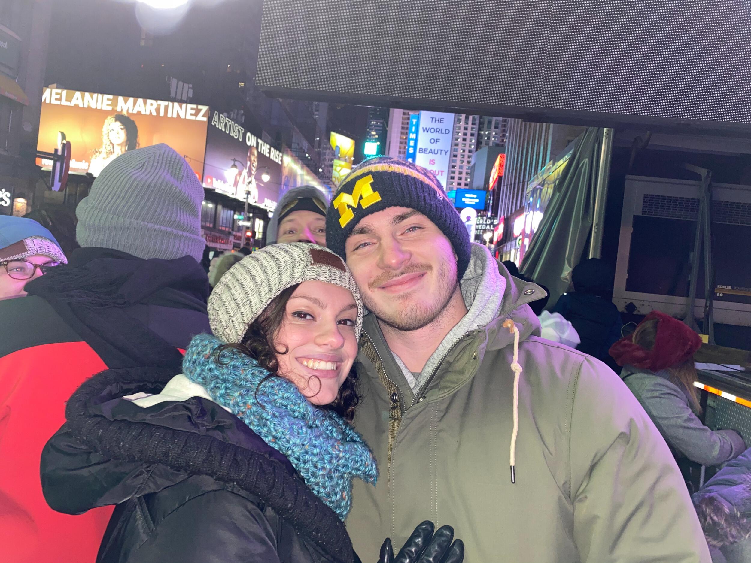 For their 3 years, they flew off to NYC to spend NYE in Time's Square. The hike started off at 10:00am, and for the next 14 hours they stood, waited, and starved- all to watch the ball drop on a television in Time's Square. For more info on this event, please reach out. Too many details to put out on the internet...