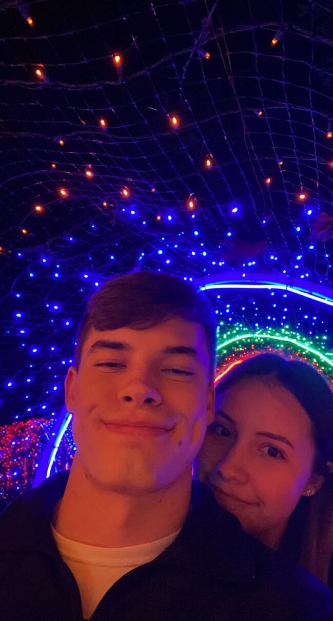 Their first real date as a couple... they went to zoo lights in Tacoma, WA