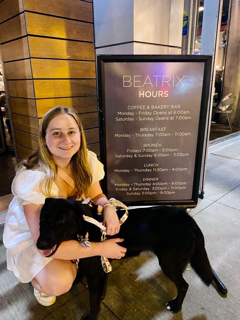 Arriving in Chicago and finding a restaurant called Beatrix. What are the odds?