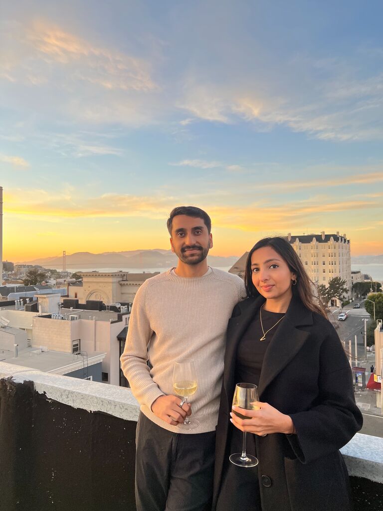 This is the view from the roof of our first apartment together  in San Fransisco. 