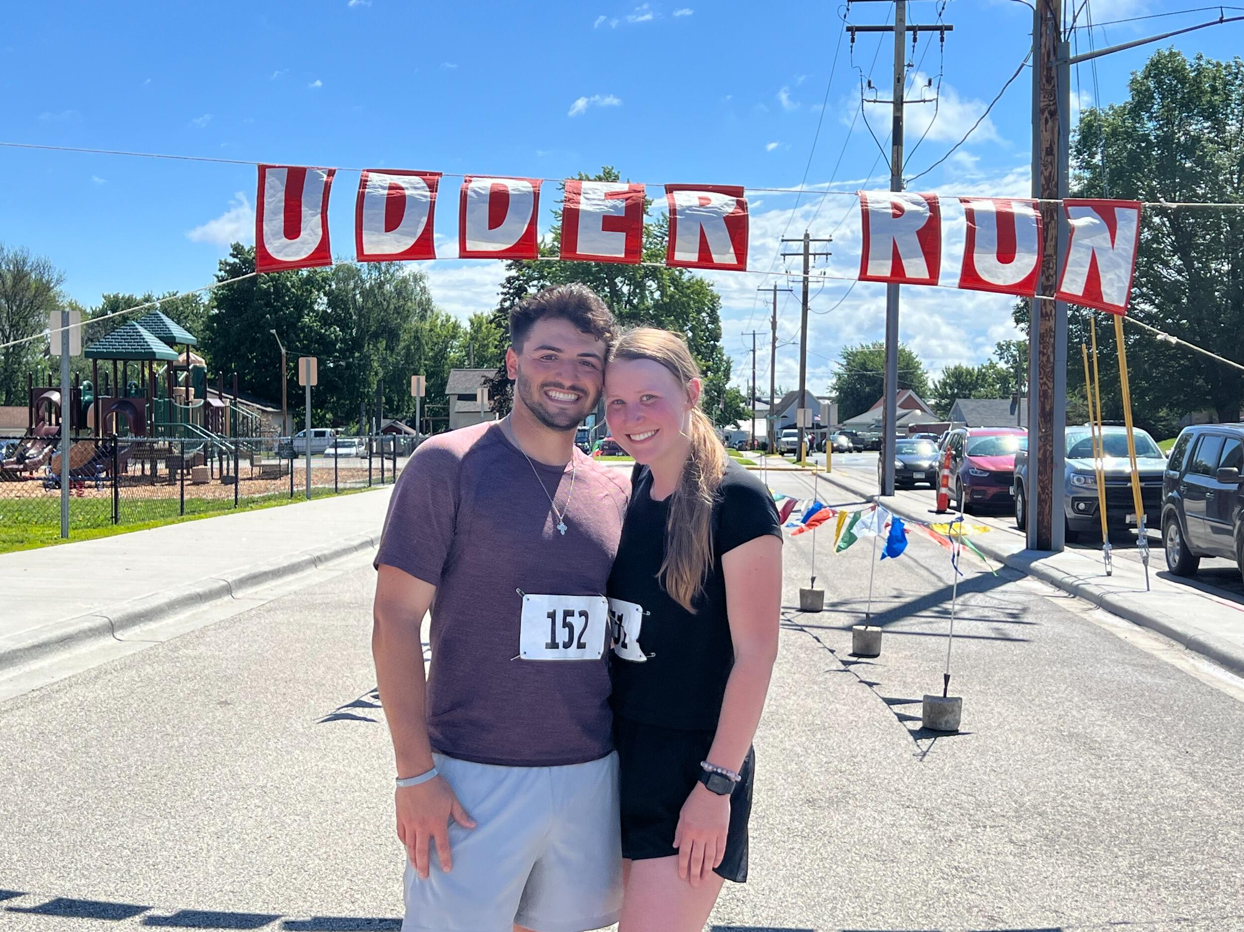 Udder Run. 5 mile in Goodhue, MN. Fun fact we ran with Nicholas' brother Tom!