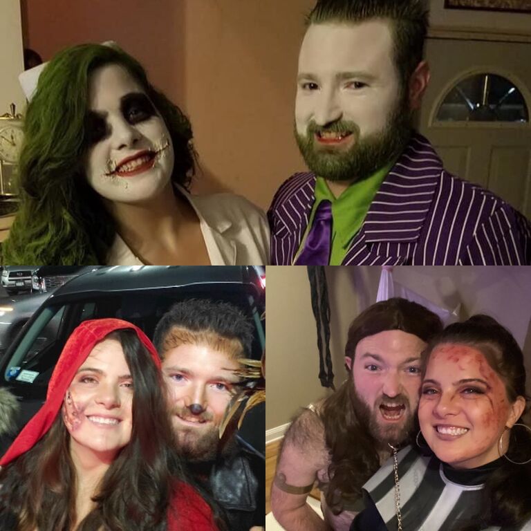The couple continued to get closer, expanding on their shared interests by going on dates to breweries, concerts, outdoor activities, amusement parks, etc. They especially loved building off the same energy as that picture that brought them together: getting creative with their costumes for Halloween and lessons. 