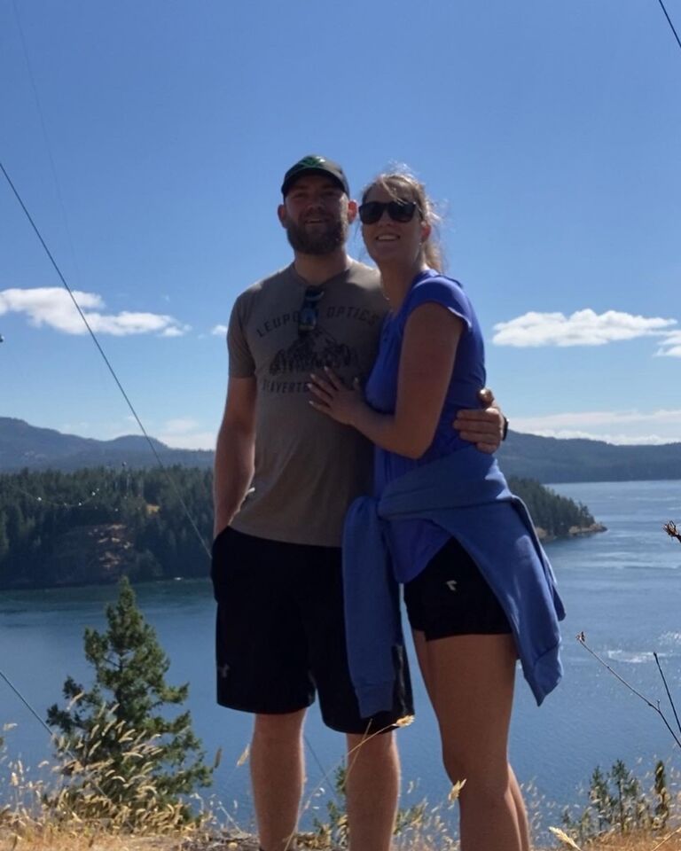 10 seconds before Brandon proposed... I said yes ! (we hiked Ripple Rock on Vancouver Island)